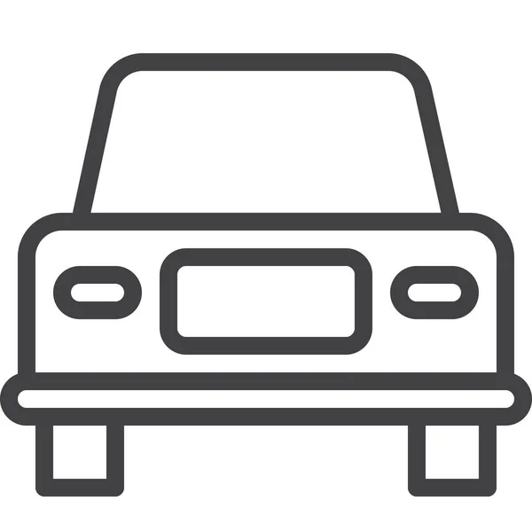 Auto Frontsymbol Umriss Stil — Stockvektor