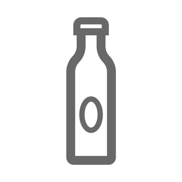 Ícone Recipiente Garrafa Bebida Estilo Esboço — Vetor de Stock