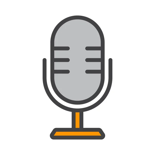 Audio Microphone Record Icon — Stock Vector