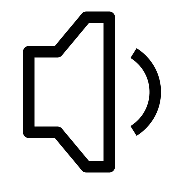 Audio Sound Symbol Outline Stil — Stockvektor