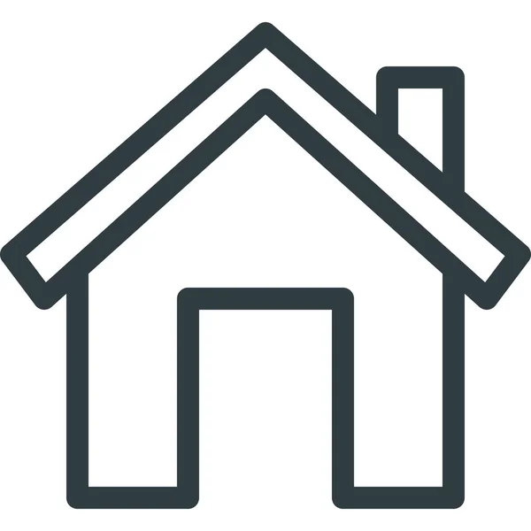 Іконка Житлового Будинку Стилі Контур — стоковий вектор