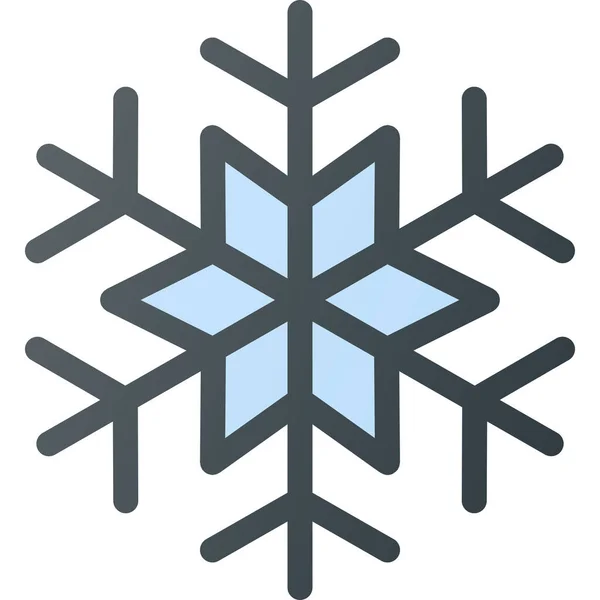 Flocke Forcast Snow Icon Filled Outline Style — Stockvektor