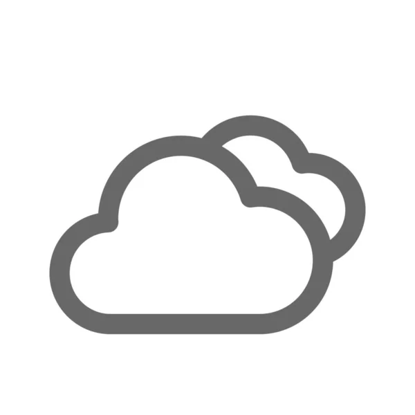 Icono Previsión Nubes Climáticas Estilo Esquema — Vector de stock