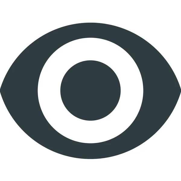 Interfaz Ocular Mostrar Icono Estilo Sólido — Vector de stock