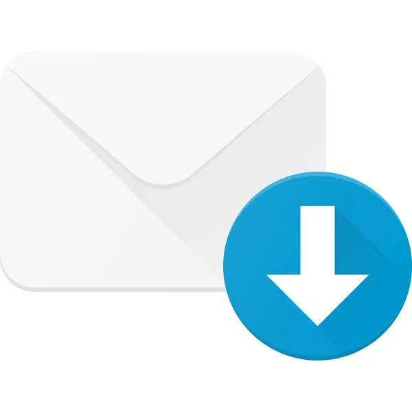 Mail Umschlag Symbol Flachen Stil Herunterladen — Stockvektor