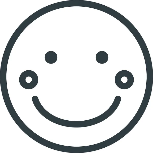 Emoji Emote Εικονίδιο Emoticon Στυλ Περίγραμμα — Διανυσματικό Αρχείο