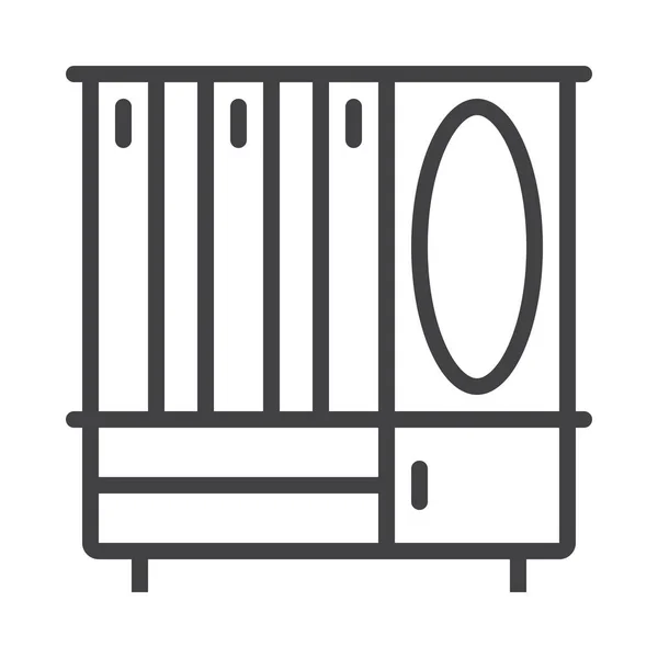 Mueble Ropa Icono Categoría Muebles Decoraciones Para Hogar — Vector de stock