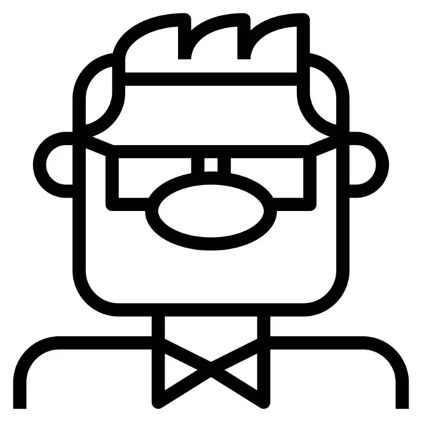 Аватар Карл Fredricksen Значок Стиле Outline — стоковый вектор