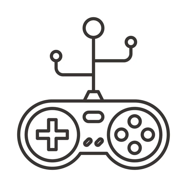 Controlador Control Icono Del Juego Estilo Esquema — Vector de stock