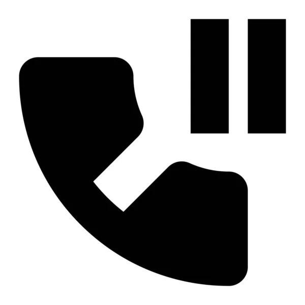 Κλήση Εικονίδιο Παύσης Επικοινωνίας Στερεό Στυλ — Διανυσματικό Αρχείο