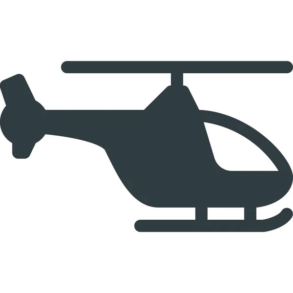 Chopper Helicopter Transport Icon Solid Style — Stock Vector