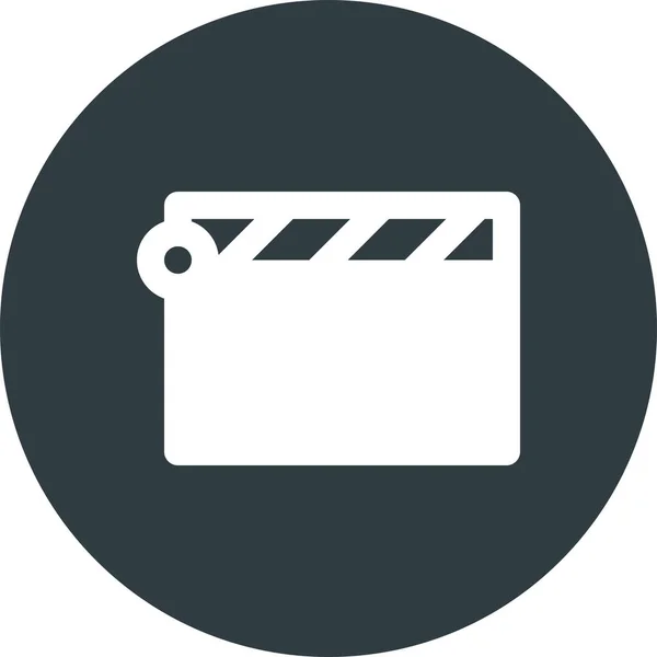 Dirección Cine Gps Icono Estilo Sólido — Archivo Imágenes Vectoriales