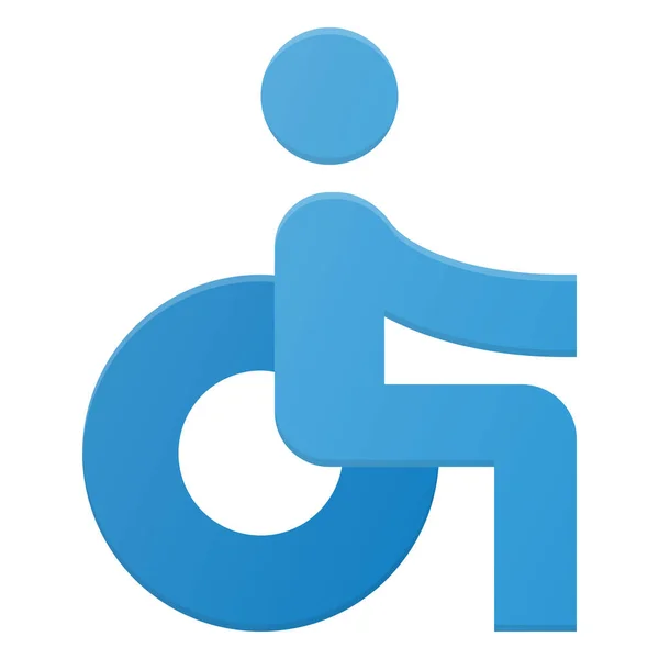 Accessibilità Disabilitare Icona Stile Piatto — Vettoriale Stock