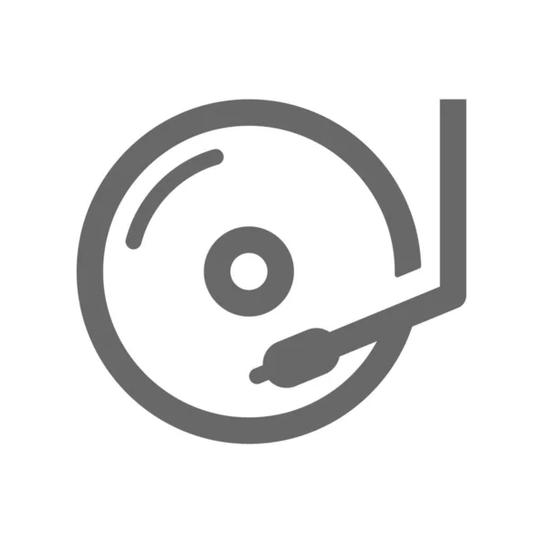 Audio Musik Sound Symbol Umriss Stil — Stockvektor