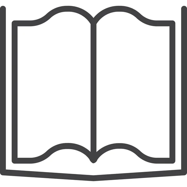 Icona Lettura Manuale Del Libro Stile Outline — Vettoriale Stock