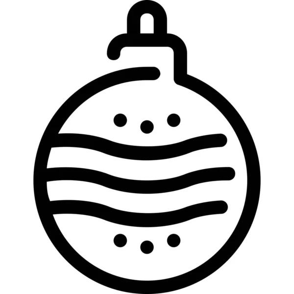 Ball Christmas Decor Icon Outline Style — 스톡 벡터