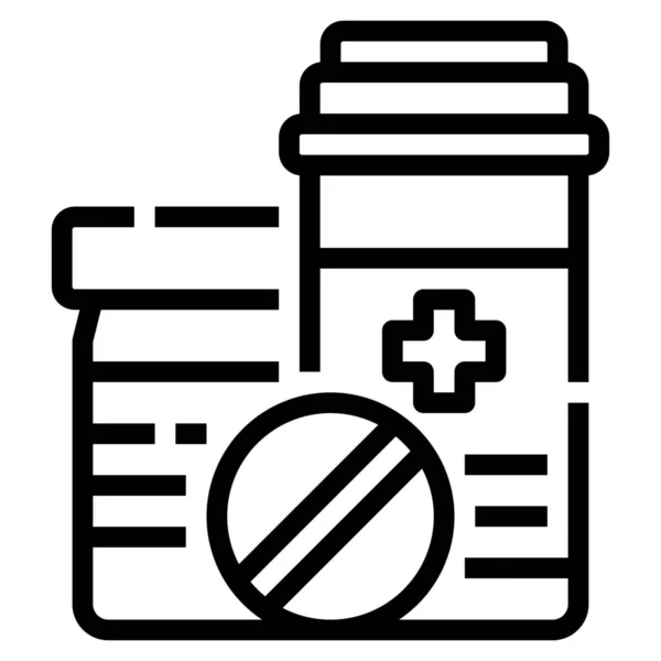 Médicaments Suppléments Vitamines Icône — Image vectorielle