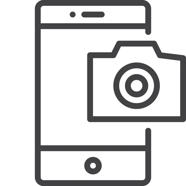 Mobile Phone Photo Icon — Stock vektor