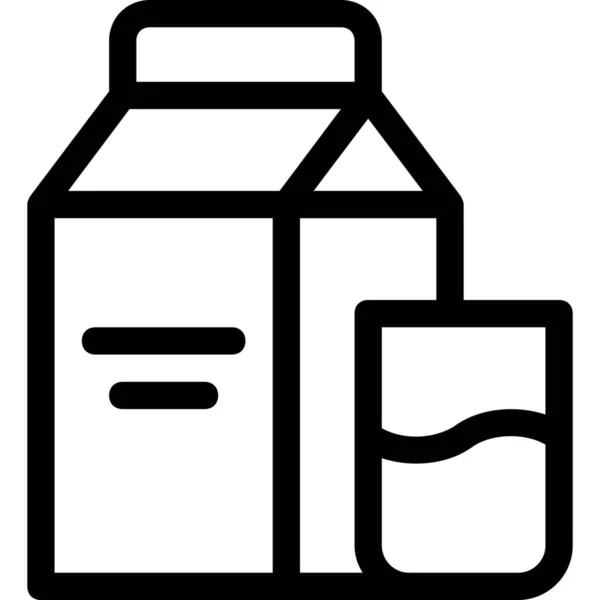 Drank Doos Drinken Pictogram Outline Stijl — Stockvector