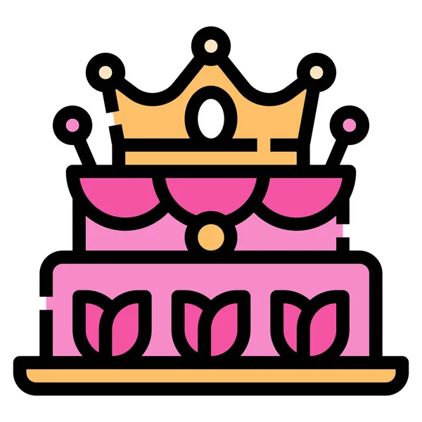 Cake Fantasy Dessert Icon — Stock Vector