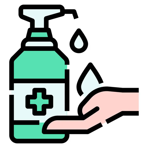 Cleaning Hand Healthcare Icon Hospitals Healthcare Category — Stock Vector