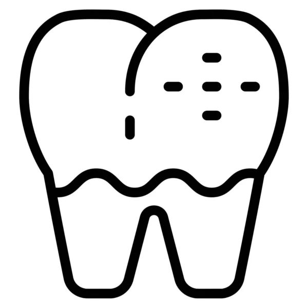 Decay Dental Dentist Icon Outline Style — Stock Vector