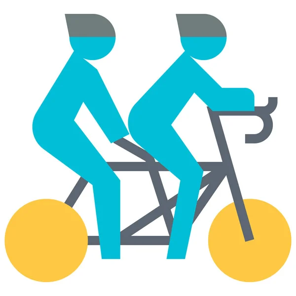Ποδήλατο Ζευγάρι Ποδήλατο Εικονίδιο — Διανυσματικό Αρχείο