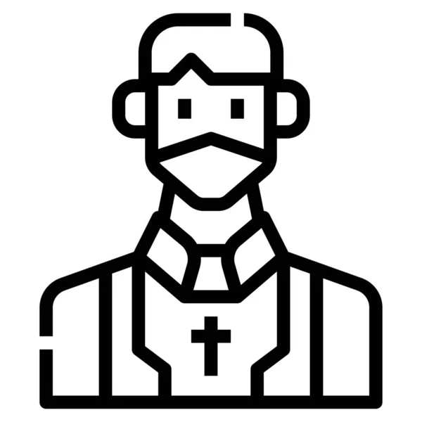 Avatar Hombre Máscara Icono — Vector de stock