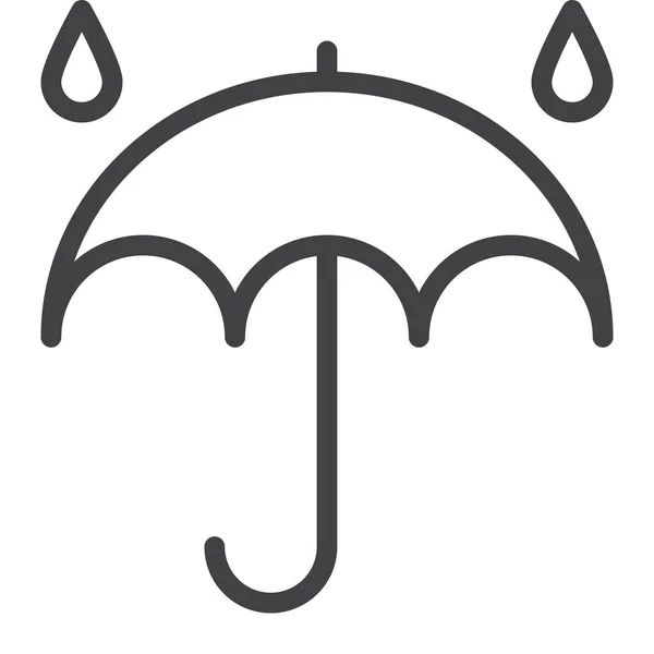 Gota Lluvia Paraguas Lluvioso Icono — Vector de stock