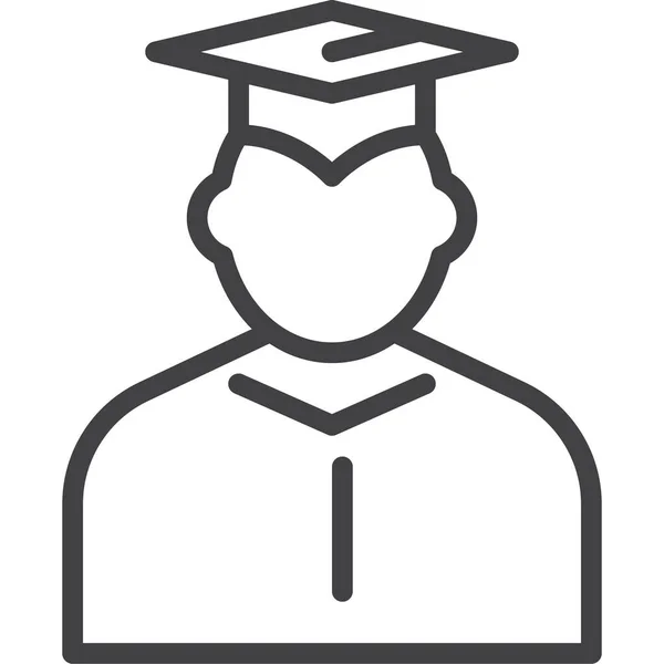 Cap Graduation Mantle Icon — Wektor stockowy
