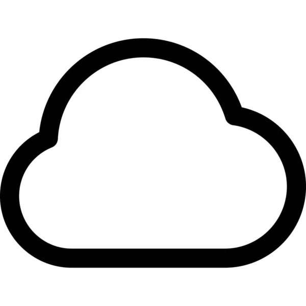 Icono Configuración Control Nublado Estilo Esquema — Archivo Imágenes Vectoriales