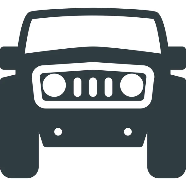 Jeep Doprava Ikona Pevném Stylu — Stockový vektor
