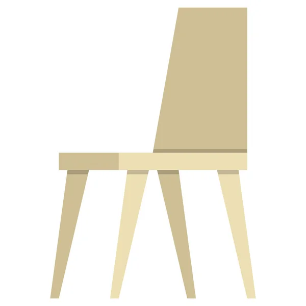 Chaise Meubles Icône Maison Dans Style Plat — Image vectorielle