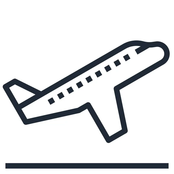 Tablero Avión Apagado Icono Estilo Contorno Lleno — Vector de stock