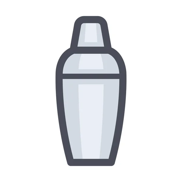 Μπουκάλι Ποτό Εικονίδιο Χρώμα Γεμιστό Περίγραμμα Στυλ — Διανυσματικό Αρχείο