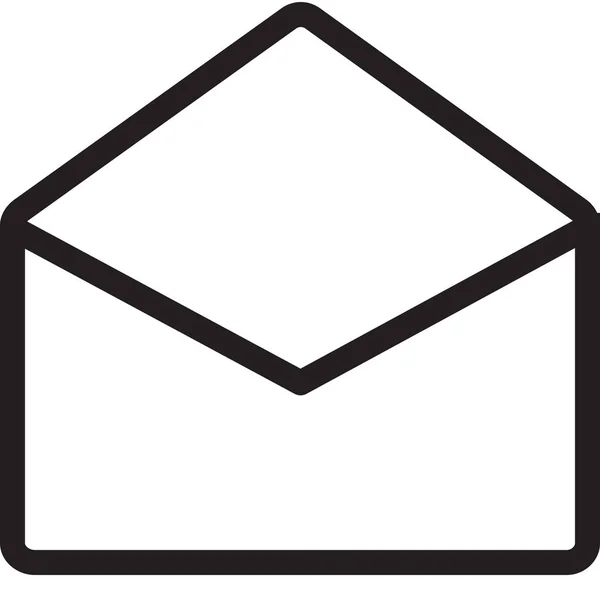 Ícone Carta Envelope Mail Estilo Esboço — Vetor de Stock