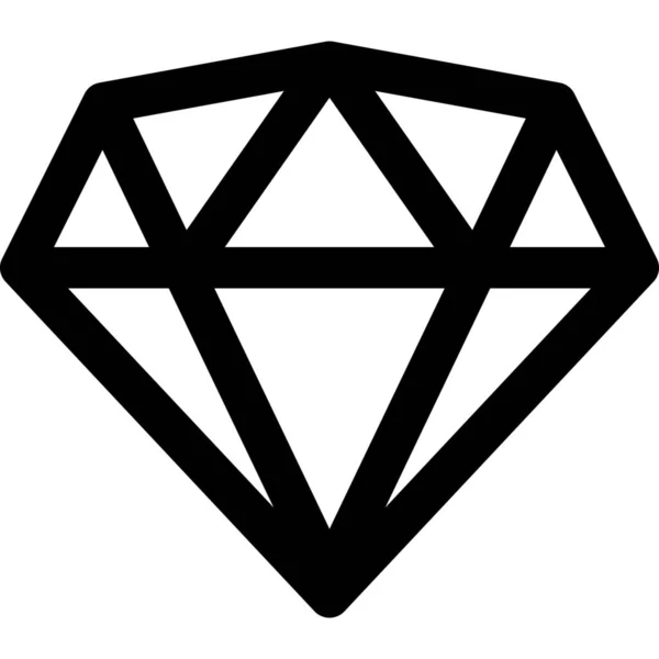 Icono Venta Joyas Diamante Estilo Esquema — Vector de stock