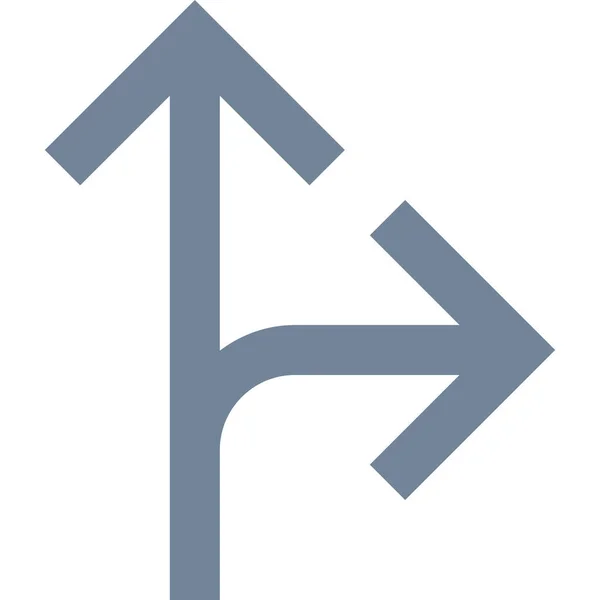 Line Arrows Solid Icon Solid Style — Stockový vektor