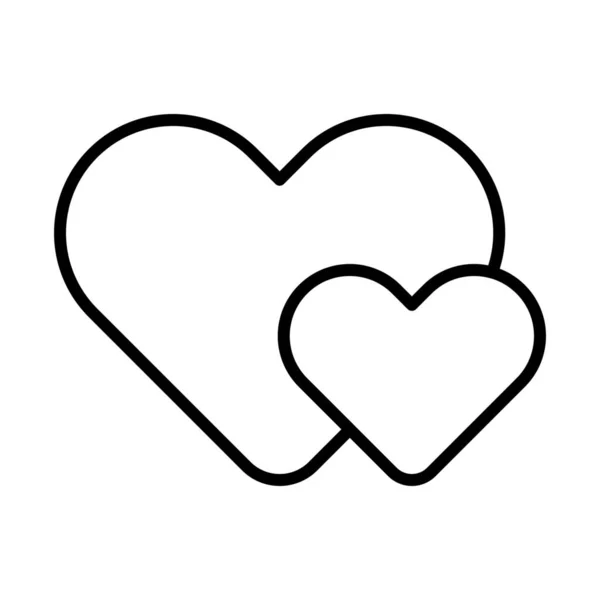 Heart Hearts Icon Outline Style — Stock Vector