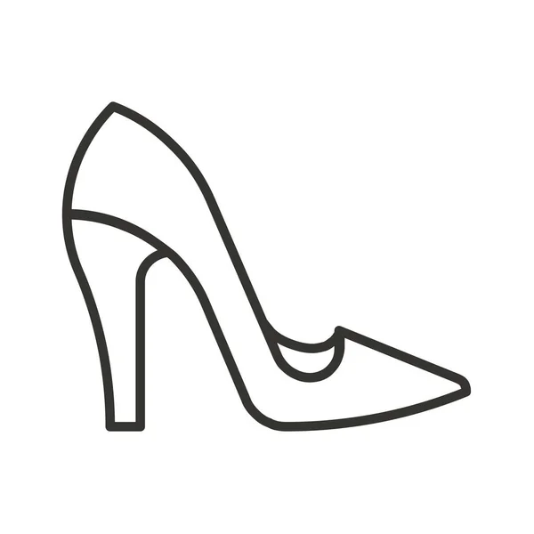 Иконка Каблука Модной Обуви Стиле Outline — стоковый вектор