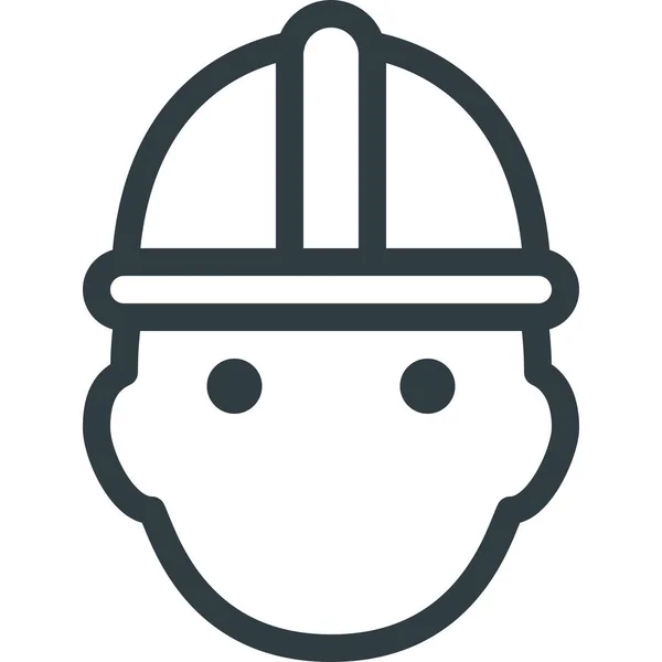 Avatar Head Helmet Icon Outline Style — Stock Vector