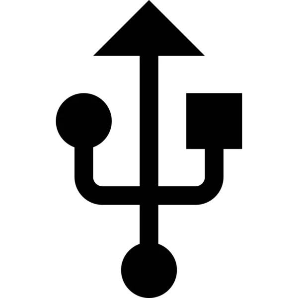 Ikona Znaku Portu Danych Stylu Solid — Wektor stockowy
