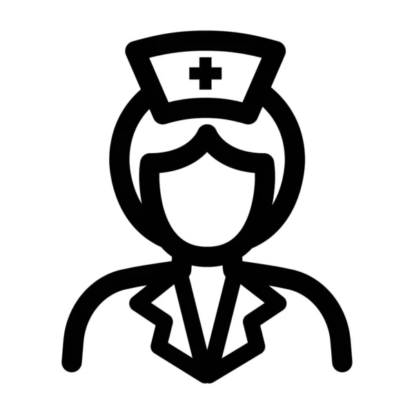 Медсестра Аватар Люди Значок — стоковый вектор