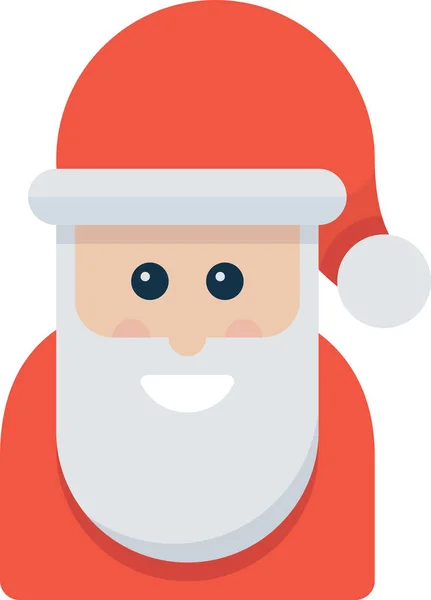 Weihnachtsmann Ikone Flachen Stil — Stockvektor