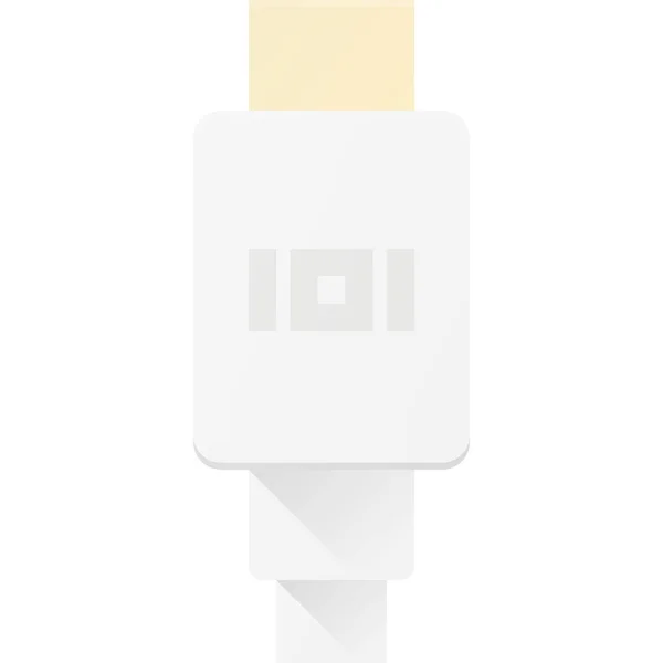 Kabel Display Mini Icoon Platte Stijl — Stockvector