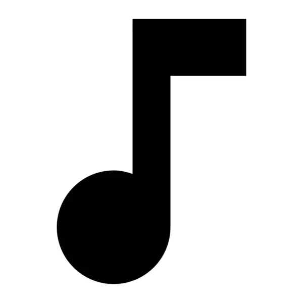 Icono Nota Música Audio Estilo Sólido — Archivo Imágenes Vectoriales