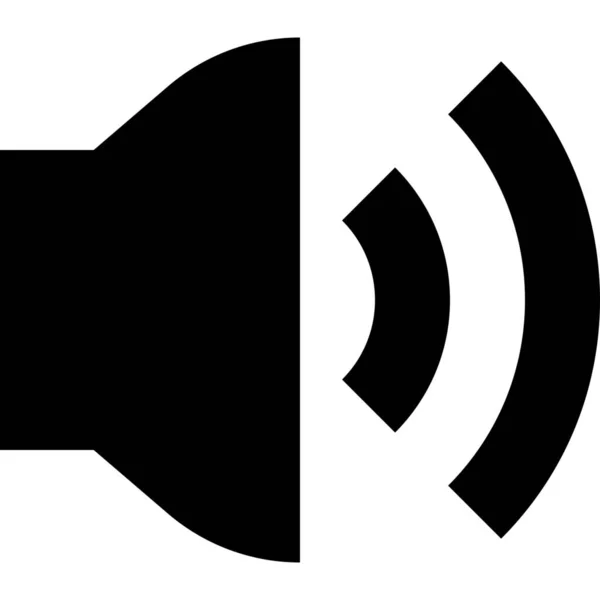Звуковой Значок Уровня Звука Твердом Стиле — стоковый вектор