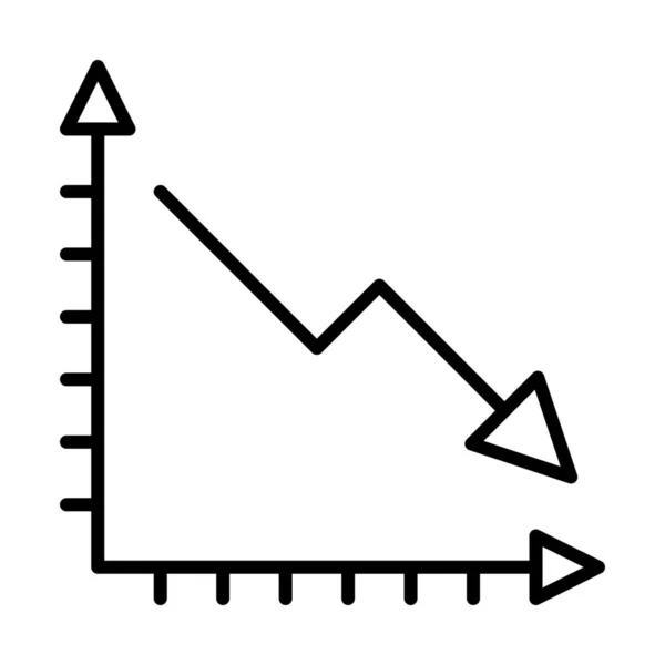 Ícono Gráfico Negocio Analítica Estilo Esquema — Vector de stock