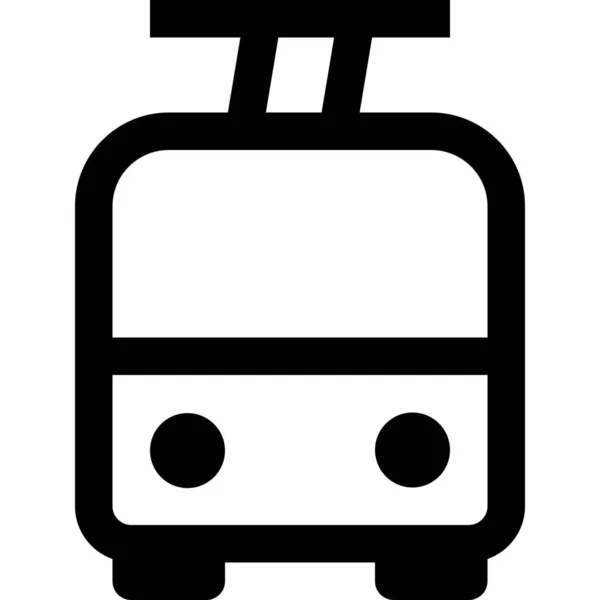 City Transport Trolleybus Icon Outline Style — Stock Vector