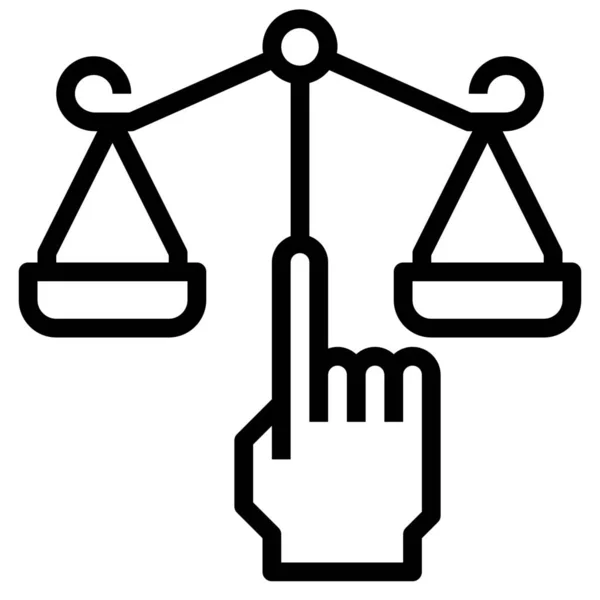 Ikona Práv Distribuce Práva — Stockový vektor